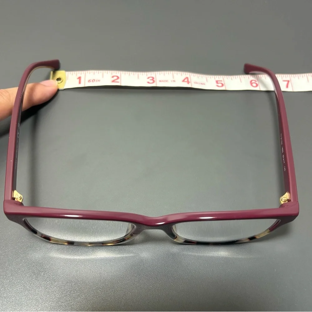 TORY BURCH Burgundy and Tortoise Eyeglasses with Orange Case